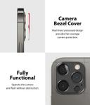 Ringke Camera Styling Compatible with Apple iPhone 12 Pro Camera Lens Protector Aluminum Frame Tough Styling Bezel [ Designed Lens Protector for iPhone 12 Pro ] - Grey - Grey - SW1hZ2U6MTI4MTA1