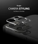 Ringke Camera Styling Compatible with Apple iPhone 12 Pro Camera Lens Protector Aluminum Frame Tough Styling Bezel [ Designed Lens Protector for iPhone 12 Pro ] - Grey - Grey - SW1hZ2U6MTI4MTA5
