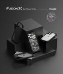 Ringke Cover for iPhone 12 / iPhone 12 Pro Case (6.1 Inch) Hard Fusion-X Ergonomic Transparent Shock Absorption TPU Bumper [ Designed Case for iPhone 12 / iPhone 12 Pro ] - Camo Black - Camo Black - SW1hZ2U6MTI4Nzc4