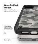 Ringke Cover for iPhone 12 / iPhone 12 Pro Case (6.1 Inch) Hard Fusion-X Ergonomic Transparent Shock Absorption TPU Bumper [ Designed Case for iPhone 12 / iPhone 12 Pro ] - Camo Black - Camo Black - SW1hZ2U6MTI4Nzgw