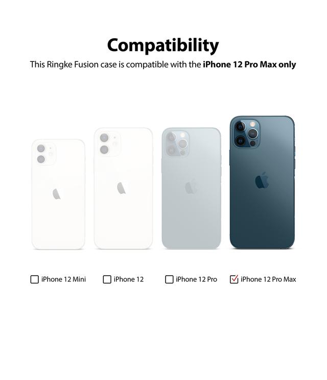 كفر حماية للموبايل Fusion Compatible with Apple iPhone 12 Pro -Ringke - SW1hZ2U6MTMyOTU3