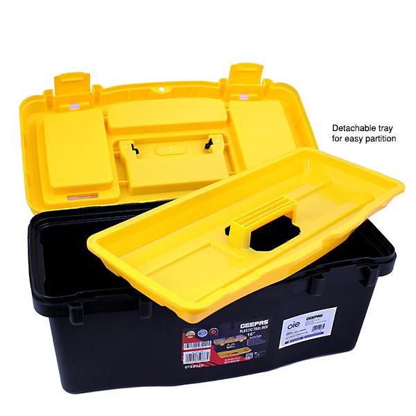 صندوق المعدات مقاس 16 بوصة  Plastic Tool Box - Geepas - SW1hZ2U6MTUwNzQ0