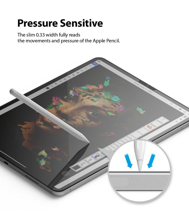 لاصقة حماية الشاشة Ringke Glass Screen Protector for iPad Pro - Clear - SW1hZ2U6MTI5NDc5
