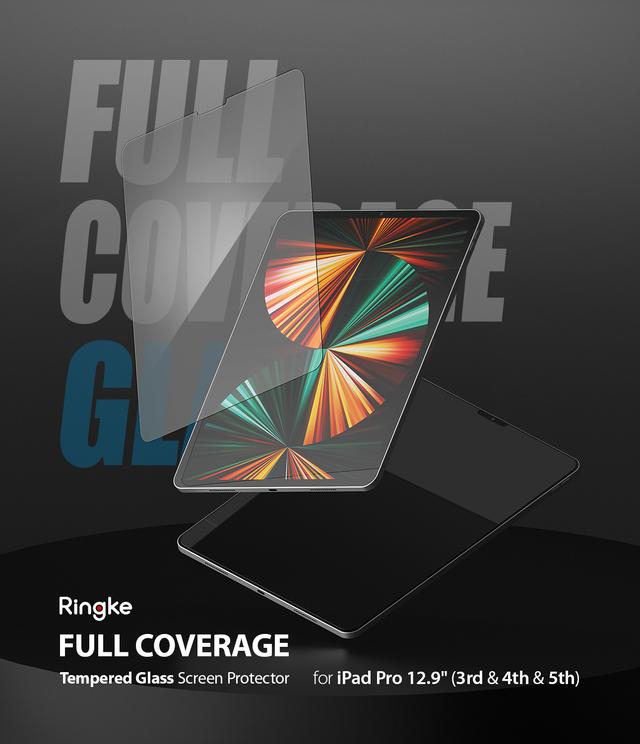 لاصقة حماية الشاشة Ringke Glass Screen Protector for iPad Pro - Clear - SW1hZ2U6MTI5NDg1