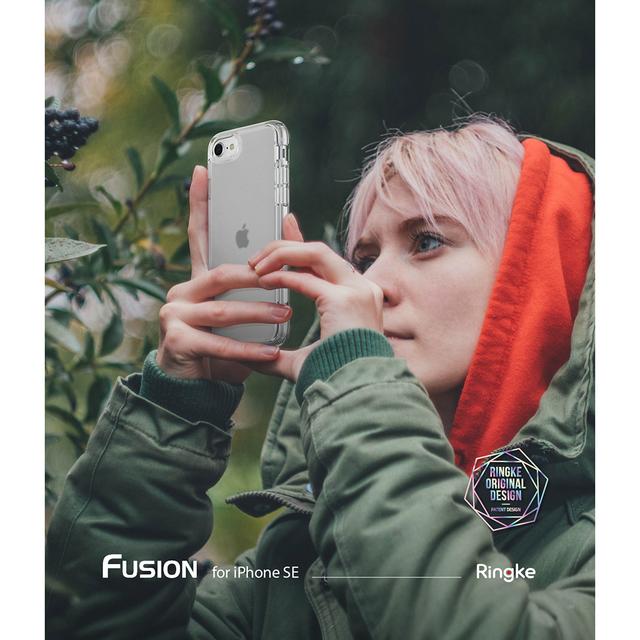 Ringke Fusion Case for iPhone SE [ 2020 ] / iPhone 8 / 7 Shock Absorption Transparent Tough Impact Alleviation Technology Raised Bezel Shield Cover [ Designed For iPhone SE [2020] Case ] - Clear - Clear - SW1hZ2U6MTI3OTg2