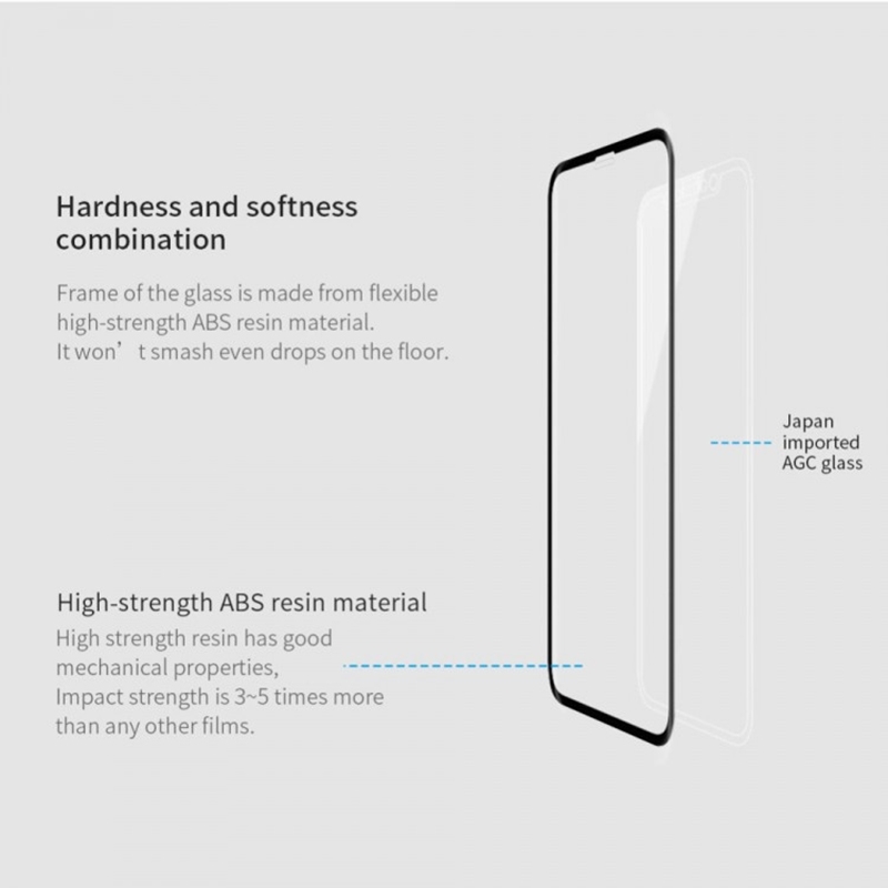 لاصقة حماية الشاشة  Tempered Glass Screen Protector -  Nillkin لهاتف iPhone XS Max - 2}