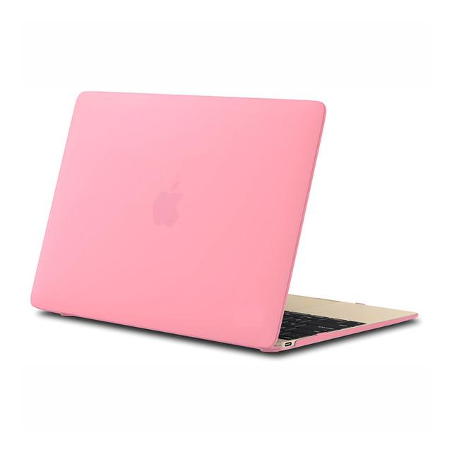 O Ozone Frost Matte Rubberized Hard Case for Macbook Retina 12 Inch Cover ( 2017 / 2016 / 2015 ) Compatible with A1534 Pink - Pink - SW1hZ2U6MTIzNjk0