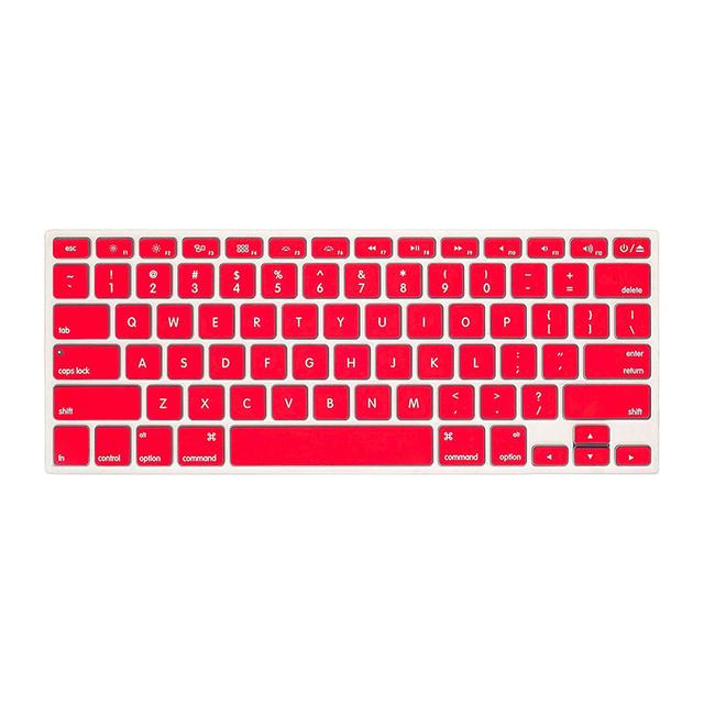 O Ozone Macbook Keyboard Skin for MacBook Air 13 Inch for MacBook Pro 15 inch Keyboard Cover 2017 2015 2014 2013 2011 Compatible with A1369 A1398 A1425 A1466 A1502 US English Layout Red - Red - SW1hZ2U6MTI2MjI5