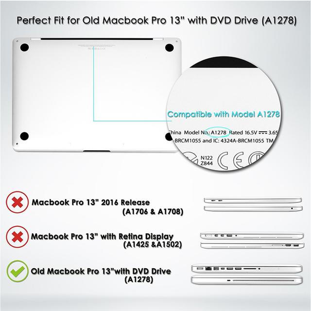 O Ozone Macbook Hard Case for Macbook Pro 13 Inch Cover ( Macbook Pro 2012 / 2011 / 2010 / 2009 ) Compatible with A1278 Camo Green - Camo Green - SW1hZ2U6MTI2MTQ5