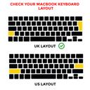 O Ozone Macbook Keyboard Skin for MacBook Pro 15 Inch 13 inch Keyboard Cover 2020 2019 2018 Compatible with A2159 A1990 A1989 A1707 A1706 UK English Arabic Layout Black - Black - SW1hZ2U6MTI0NzQz