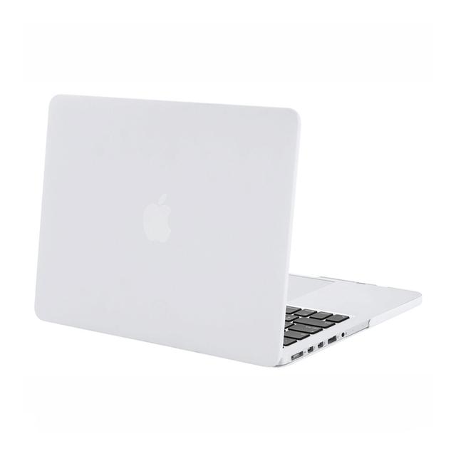 كفر ماك بوك O Ozone Frost Matte Rubberized Hard Case for Macbook Pro 13 Inch Cover  A1425 A1502 Pearl White - SW1hZ2U6MTI1NzI5