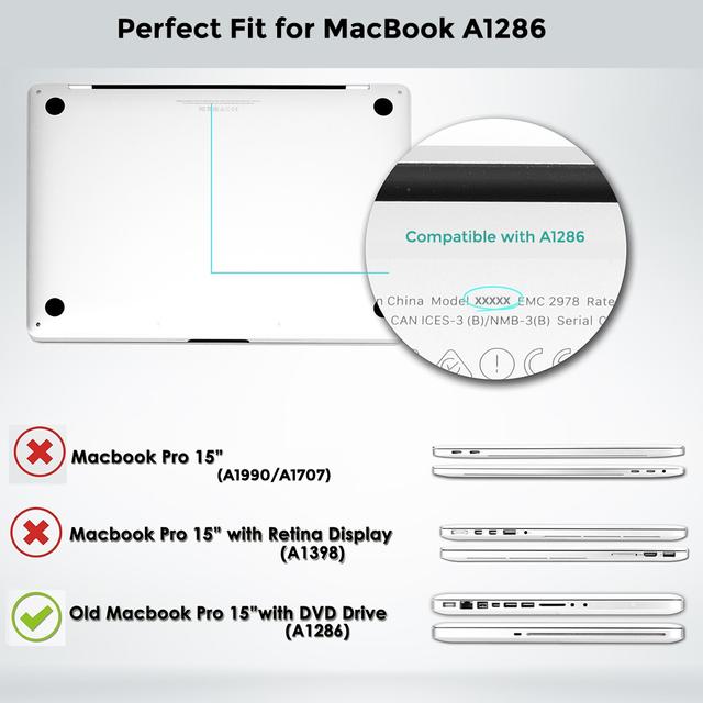O Ozone Macbook Hard Case for Macbook Pro 15 Inch Cover ( Macbook Pro 2012 / 2011 / 2010 / 2009 ) Compatible with A1286 Camo Green - Camo Green - SW1hZ2U6MTI1NTQy