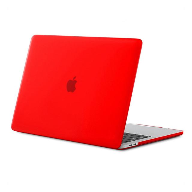O Ozone Frost Matte Rubberized Hard Case for Macbook Pro 15 Inch Cover ( 2019 / 2018 / 2017 / 2016 ) Compatible with A1707, A1990 Red - Red - SW1hZ2U6MTI1NzA5