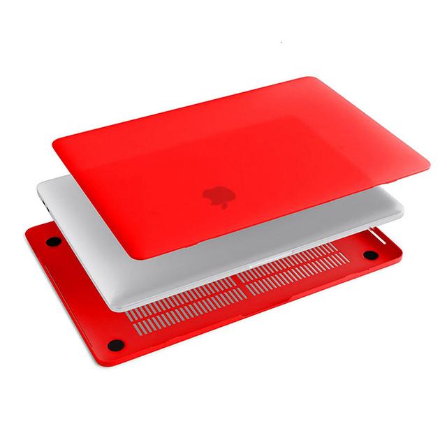 O Ozone Frost Matte Rubberized Hard Case for Macbook Pro 15 Inch Cover ( 2019 / 2018 / 2017 / 2016 ) Compatible with A1707, A1990 Red - Red - SW1hZ2U6MTI1NzEx