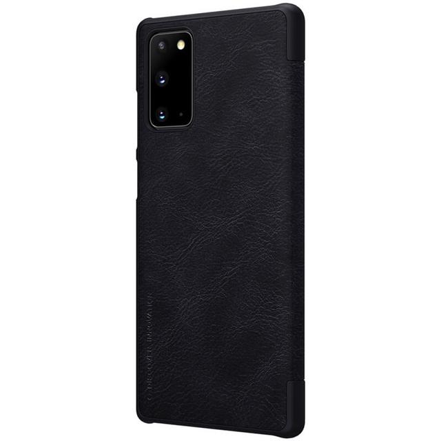 Nillkin Samsung Galaxy Note 20 Case, Qin Leather Series [With Card Holder] Stylish Cover Durable Slim PU Leather Flip Wallet Case For Galaxy Note 20 - Black - Black - SW1hZ2U6MTIyMTMx