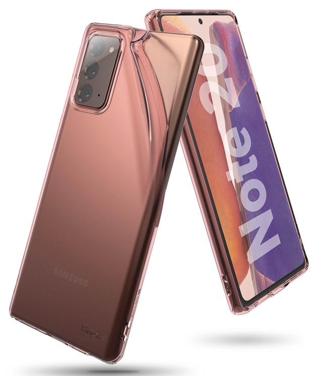 Ringke Air Design Transparent Cover for Galaxy Note 20 Case Soft Lightweight Strong TPU Flexible Shockproof [ Perfect Fit Galaxy Note 20 Case (2020) ] - Rose Bronze - Rose Bronze - SW1hZ2U6MTMwNzE0