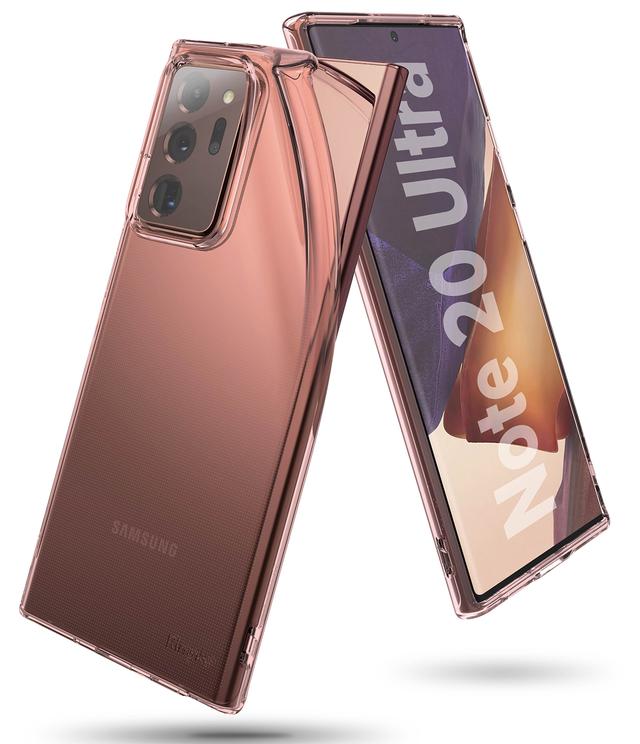 Ringke Air Design Transparent Cover for Galaxy Note 20 Ultra Case Soft Lightweight Strong TPU Flexible Shockproof [ Perfect Fit Galaxy Note 20 Case Ultra (2020) ] - Rose Bronze - Rose Bronze - SW1hZ2U6MTMxMTM2