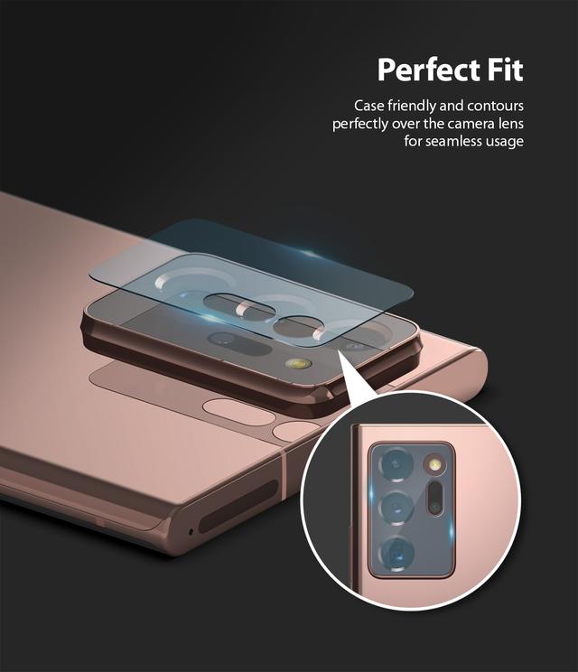 لصاقة حماية الكاميرا Ringke Invisible Defender Galaxy Note 20 Ultra Tempered Glass Lens Protector - SW1hZ2U6MTI4NzQ1