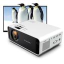 Wownect Home Theater LED Projector W80 Standard Mini Home Entertainment Cinema Projector with 1500 Lumens HD 3D Projector Built-In Speakers (HDMI USB VGA Headphone AV Audio SD Port) - White - SW1hZ2U6MTMzNDY5