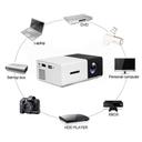 Wownect Mini Home Theater Projector YG-300 LCD LED Projector 400-600 Lumens Support 1080P with 1300mAH Battery In-Built Portable Home Cinema Projector - White, Black - Black, White - SW1hZ2U6MTMzNTkx