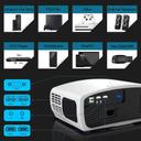 Wownect S2 Native 1080P Full HD LED Projector with 10 Watts Stereo Audio System [ 5500 Lumens ] [ 52 - 200inches with 2m-5m Projection Distance ] 4D Correction Home Cinema Projection - White - SW1hZ2U6MTMzNDgw
