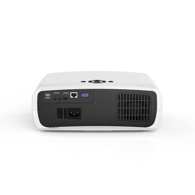 Wownect Z4 Native 1080p Full HD LED Android Projector [2GB RAM 16GB ROM] [250 ANSI / 5500Lumens] WiFi Video Projector 4K with Size Size 60-200inches [ Support Eshare, Airplay, MiraCast ] - White - SW1hZ2U6MTMzNTc1