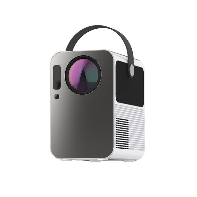 Wownect Portable Smart LED Android Projector 4K [2GB RAM 16GB ROM] [Screen Size 40-150inch ] [ 160 ANSI Lumens ] With Stereo 10W Bluetooth Speaker Home Projector with Miracast, AirPlay, Eshare - White - White - SW1hZ2U6MTMzODYz