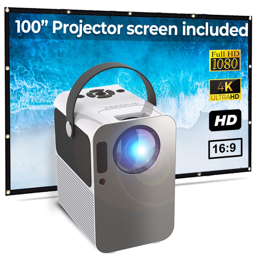 بروجكتر مع شاشة عرض Wownect Smart LED Android Projector 4K - cG9zdDoxMzM4NzQ=