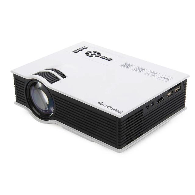 Wownect UC68B Home Theater Multimedia Home Theater Projector 80ANSI HD Projector [ HDMI USB SD AV VGA DLAN ] Gaming Projector [ Screen Size Upto 34-130 inches ] - White - White - SW1hZ2U6MTMzNzE0