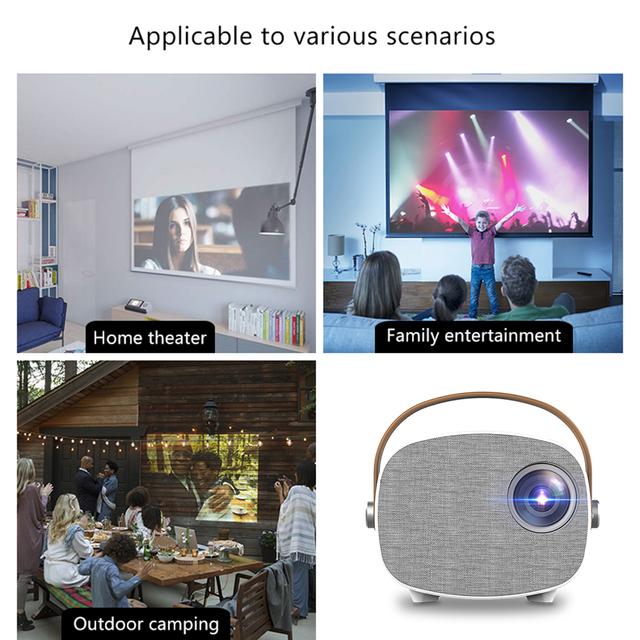 Wownect Mini HD Projector LED [Screen Size Up to 160â€™â€™] 1000 Lumen Full HD 1080P Resolution Support Home Projector Compatible with HDMI, PC, TV Stick, TV box, Console [HDMI USB AV Micro SD Input] - White - SW1hZ2U6MTMzMjY4
