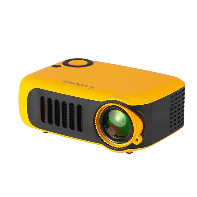 Wownect Mini HD Projector LED [Screen Size Up to 80â€™â€™] 600 Lumen Full HD 1080P Resolution Support Home Projector Compatible with HDMI, PC, TV Stick, TV box, Console [HDMI USB Micro SD Input] - Yellow - Yellow - SW1hZ2U6MTMzNzI1