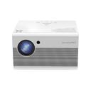 Wownect Portable Home LED 4K Projector Full HD 1080P [Screen Size 200" / 4500 Lumens ] With Stereo 10W Bluetooth Speaker Compatible with HDMI, PC, TV Stick, TV box, Console - White - White - SW1hZ2U6MTMzMzM3