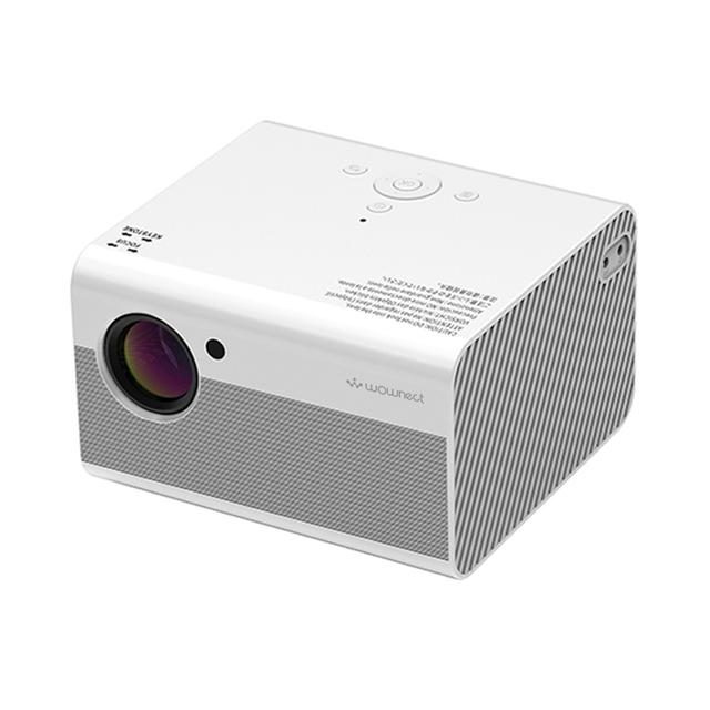 Wownect Portable Home LED 4K Projector Full HD 1080P [Screen Size 200" / 4500 Lumens ] With Stereo 10W Bluetooth Speaker Compatible with HDMI, PC, TV Stick, TV box, Console - White - White - SW1hZ2U6MTMzMzM5