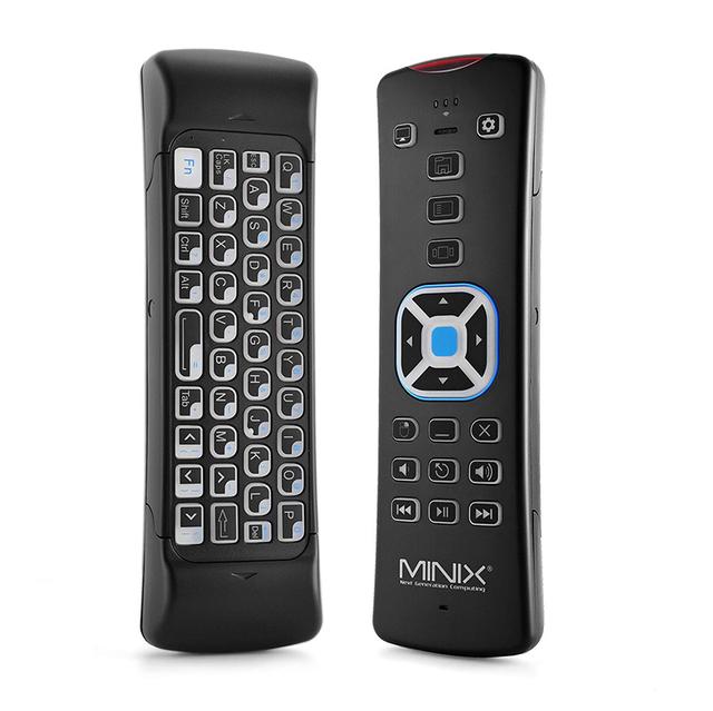 MINIX NEO W2 Air Mouse Wireless Remote Control with QWERTY Mini Keyboard For Windows 10 OS - Black - Black - SW1hZ2U6MTIxMDY3