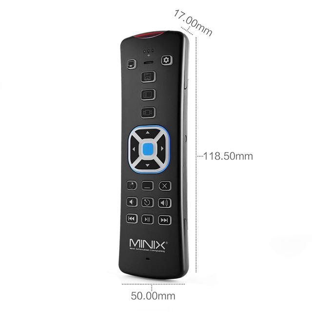 MINIX NEO W2 Air Mouse Wireless Remote Control with QWERTY Mini Keyboard For Windows 10 OS - Black - Black - SW1hZ2U6MTIxMDcx