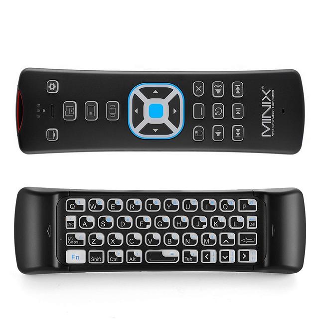MINIX NEO W2 Air Mouse Wireless Remote Control with QWERTY Mini Keyboard For Windows 10 OS - Black - Black - SW1hZ2U6MTIxMDcz
