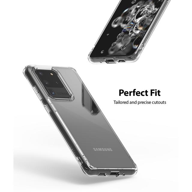 Ringke Fusion Galaxy S20 Ultra Case Shock Absorption Transparent Tough Impact Alleviation Technology Raised Bezel Shield Cover Designed For Samsung Galaxy S20 Ultra - Clear - Clear - SW1hZ2U6MTMwNTkw