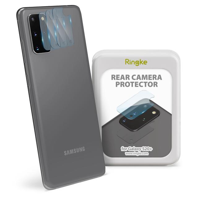 Ringke Invisible Defender Galaxy S20 Ultra Tempered Glass Lens Protector [ Pack of 3 ] [ Designed Camera Lens Protector For Samsung Galaxy S20 Ultra ] - Clear - SW1hZ2U6MTI4Njk1
