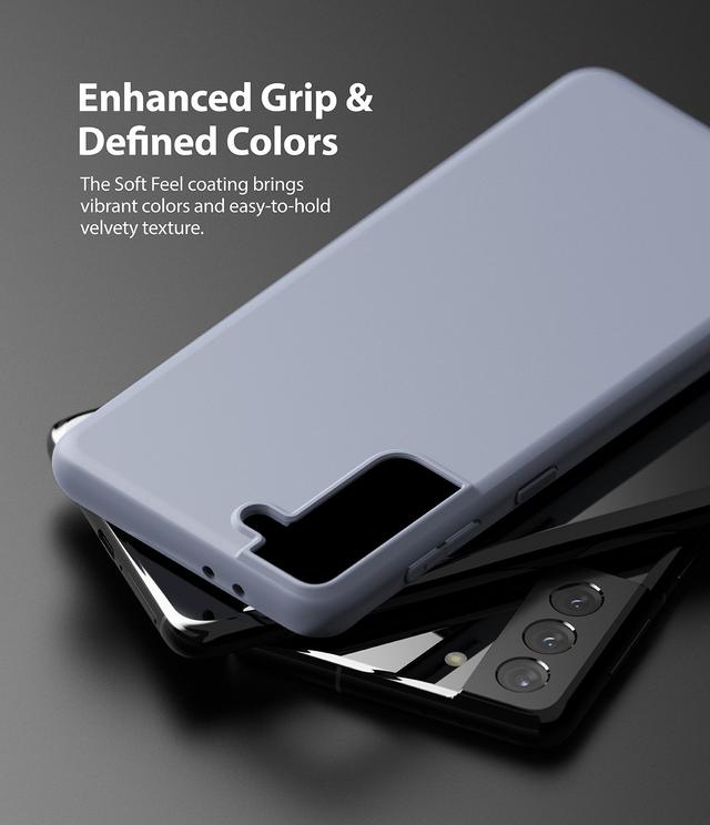 Ringke Cover for Galaxy S21 Case Air-S Series Thin Flexible Shockproof Slim TPU Lightweight Cover [ Anti-Slip ][ Designed Case for Samsung Galaxy S21 ]- Lavender Grey - Lavender Grey - SW1hZ2U6MTMyOTk1