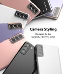Ringke Camera Styling Compatible with Samsung Galaxy S21 Camera Lens Protector Aluminum Frame Tough Styling Bezel [ Designed Lens Protector for Galaxy S21 ] - Black - Black - SW1hZ2U6MTI4MjYx