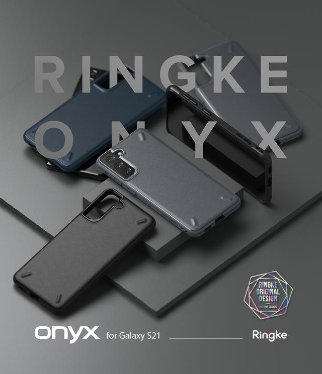 Ringke Onyx Cover Compatible with Samsung Galaxy S21, Tough Rugged Durable Shockproof Flexible Premium TPU Protective Phone Back Case for Galaxy S21 - Black - Black - SW1hZ2U6MTI5OTA0