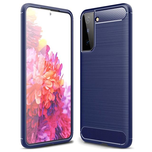 O Ozone Cover for Samsung Galaxy S21 Plus Case, Carbon Brushed Texture Slim Ultra-Thin Flexible Cover [ Designed Case for Galaxy S21 Plus ] - Navy Blue - Navy Blue - SW1hZ2U6MTI1NDQ4