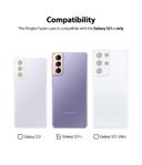 Ringke Fusion Compatible with Samsung Galaxy S21 Plus Cover Shock Proof Matte Finish Tough Impact Alleviation Technology Raised Bezel [ Designed Case For Galaxy S21 Plus ] - Clear - Clear - SW1hZ2U6MTI4MTI5