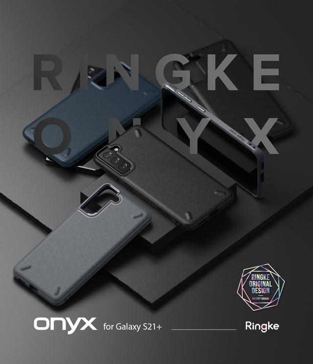 Ringke Onyx Cover Compatible with Samsung Galaxy S21 Plus, Tough Rugged Durable Shockproof Flexible Premium TPU Protective Phone Back Case for Galaxy S21 Plus - Black - Black - SW1hZ2U6MTMyNzUz