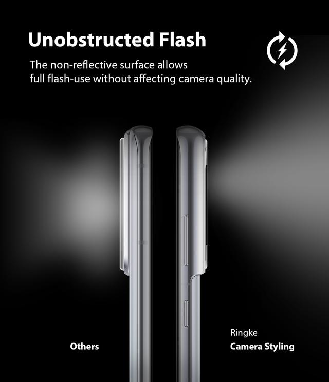 Ringke Camera Styling Compatible with Samsung Galaxy S21 Ultra Camera Lens Protector Aluminum Frame Tough Styling Bezel [ Designed Lens Protector for Galaxy S21 Ultra ] - Black - Black - SW1hZ2U6MTI3NDIy