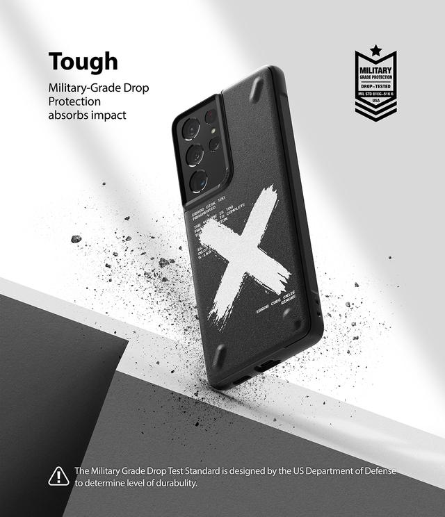 كفر موبايل Ringke Onyx Design X Cover Compatible with Samsung Galaxy S21 Ultray - SW1hZ2U6MTMyODEy