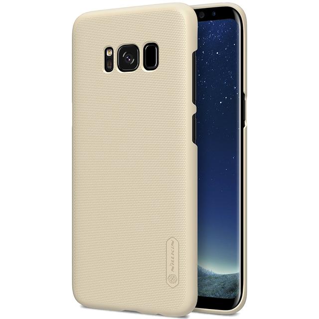 Nillkin Samsung Galaxy S8 Frosted Hard Shield Phone Case Cover with Screen Protector - Gold - Gold - SW1hZ2U6MTIyODgy