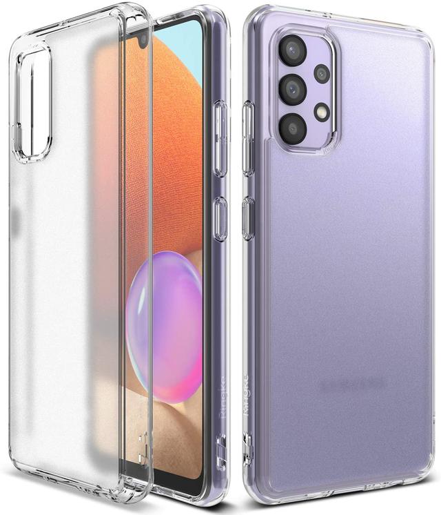 Ringke Fusion Compatible with Samsung Galaxy A32 4G Case Shock Absorption Matte Finish Tough Impact Alleviation Technology Raised Bezel Cover [ Designed Case For Galaxy A32 4G ] - Clear - Clear - SW1hZ2U6MTMwOTE2