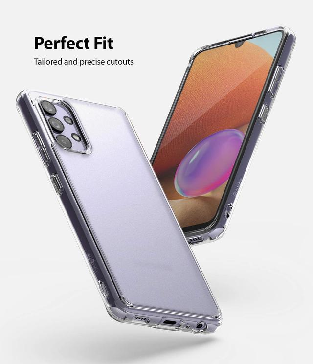 Ringke Fusion Compatible with Samsung Galaxy A32 4G Case Shock Absorption Matte Finish Tough Impact Alleviation Technology Raised Bezel Cover [ Designed Case For Galaxy A32 4G ] - Clear - Clear - SW1hZ2U6MTMwOTIw