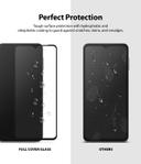 Ringke Compatible with Samsung Galaxy A32 Tempered Glass Screen Protector Invisible Defender Full Coverage Case Friendly Screen Guard for Galaxy A32 4G - Black - Black - SW1hZ2U6MTMwNTI1
